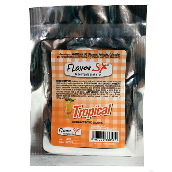 Lubricante Saborizado Flavor Sex en Sachet 7ml