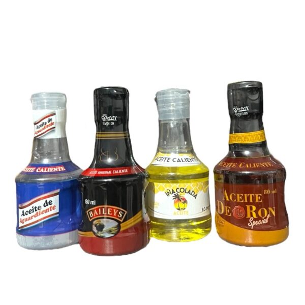 Aceite Caliente Comestible Sabor Licores x80ml