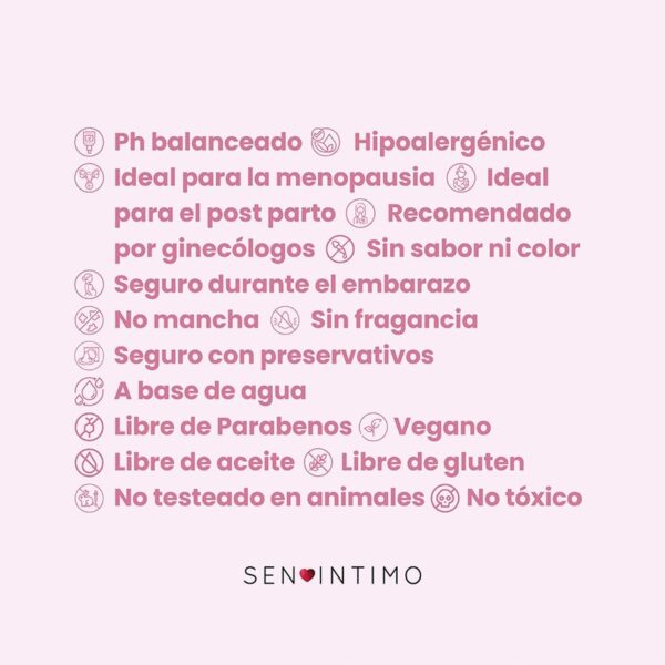 Lubricante Neutro con Ácido Hialuronico y Aloe de Vera x500ml Sen Íntimo
