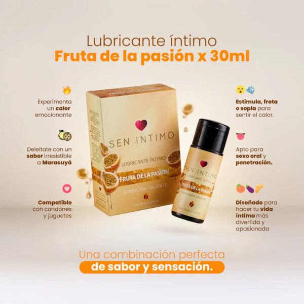 Lubricante Caliente Passion Fruit x30ml Sen Íntimo