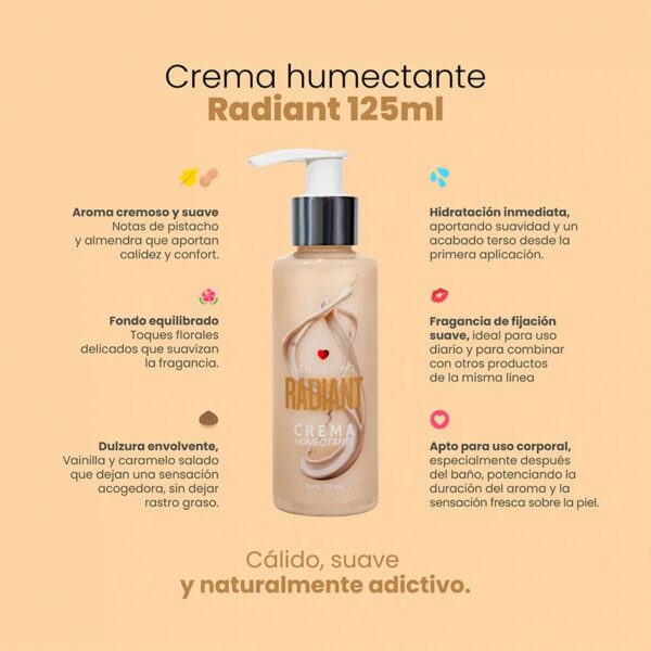 Crema Humectante Radiant Feromonas X125ml Sen Íntimo
